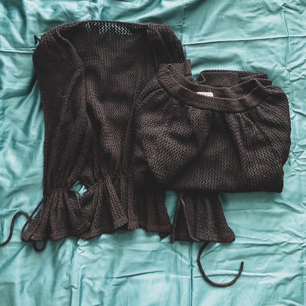 Custom crocheted sweater with vest